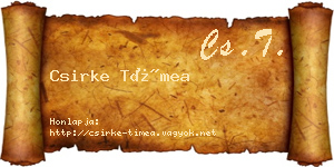 Csirke Tímea névjegykártya